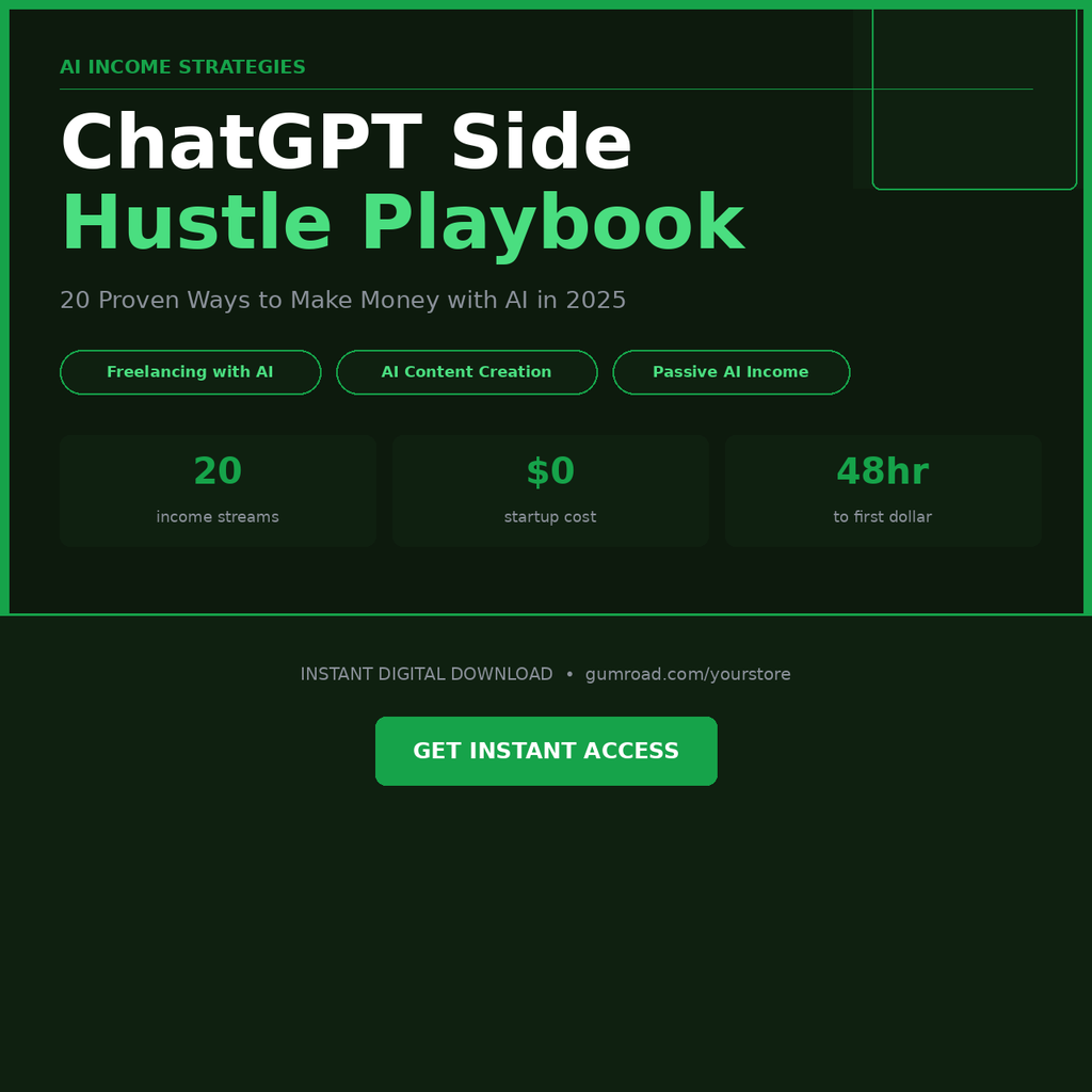 ChatGPT Side Hustle Playbook