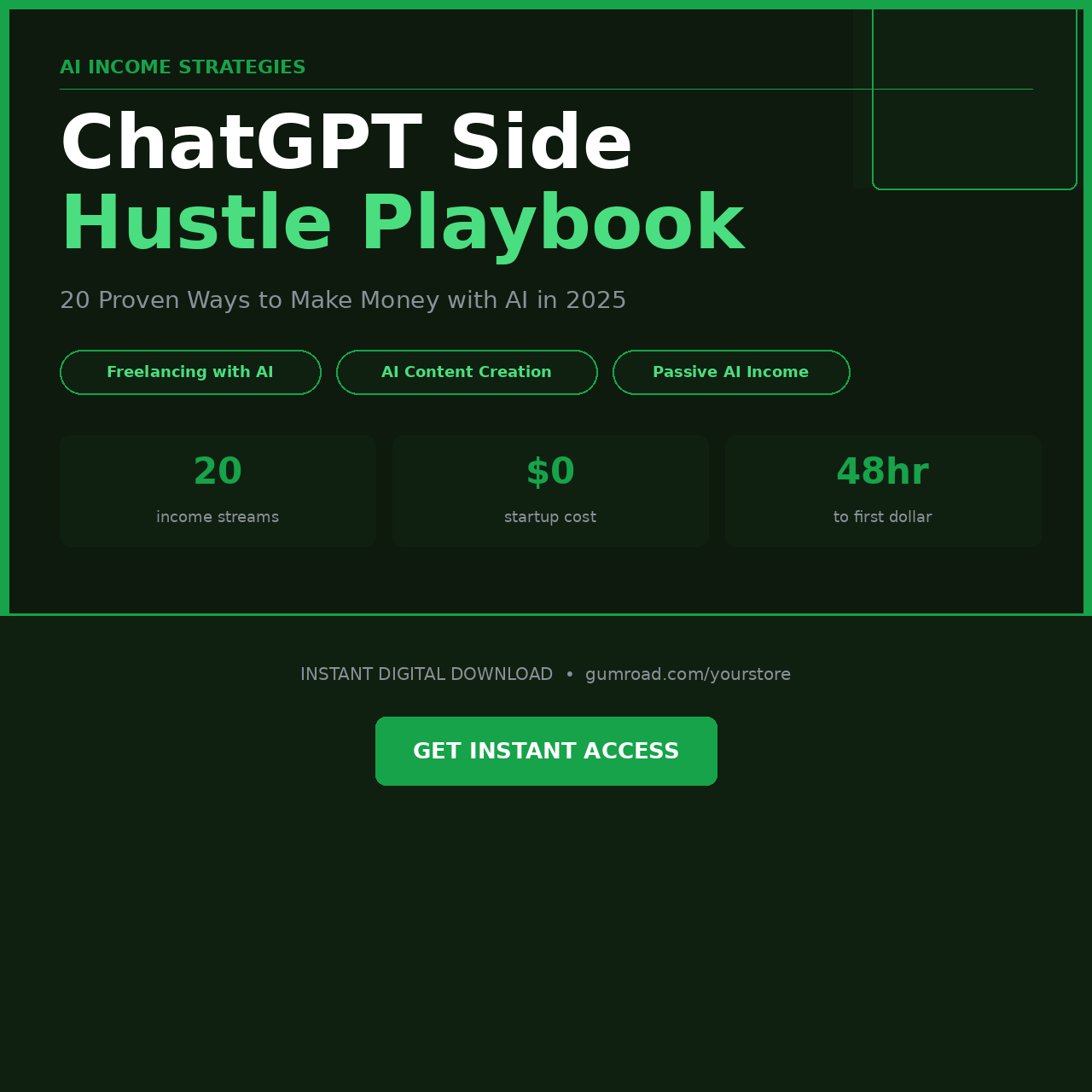 ChatGPT Side Hustle Playbook