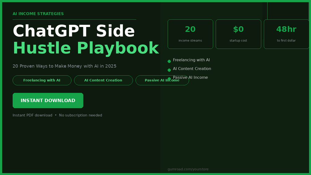 ChatGPT Side Hustle Playbook