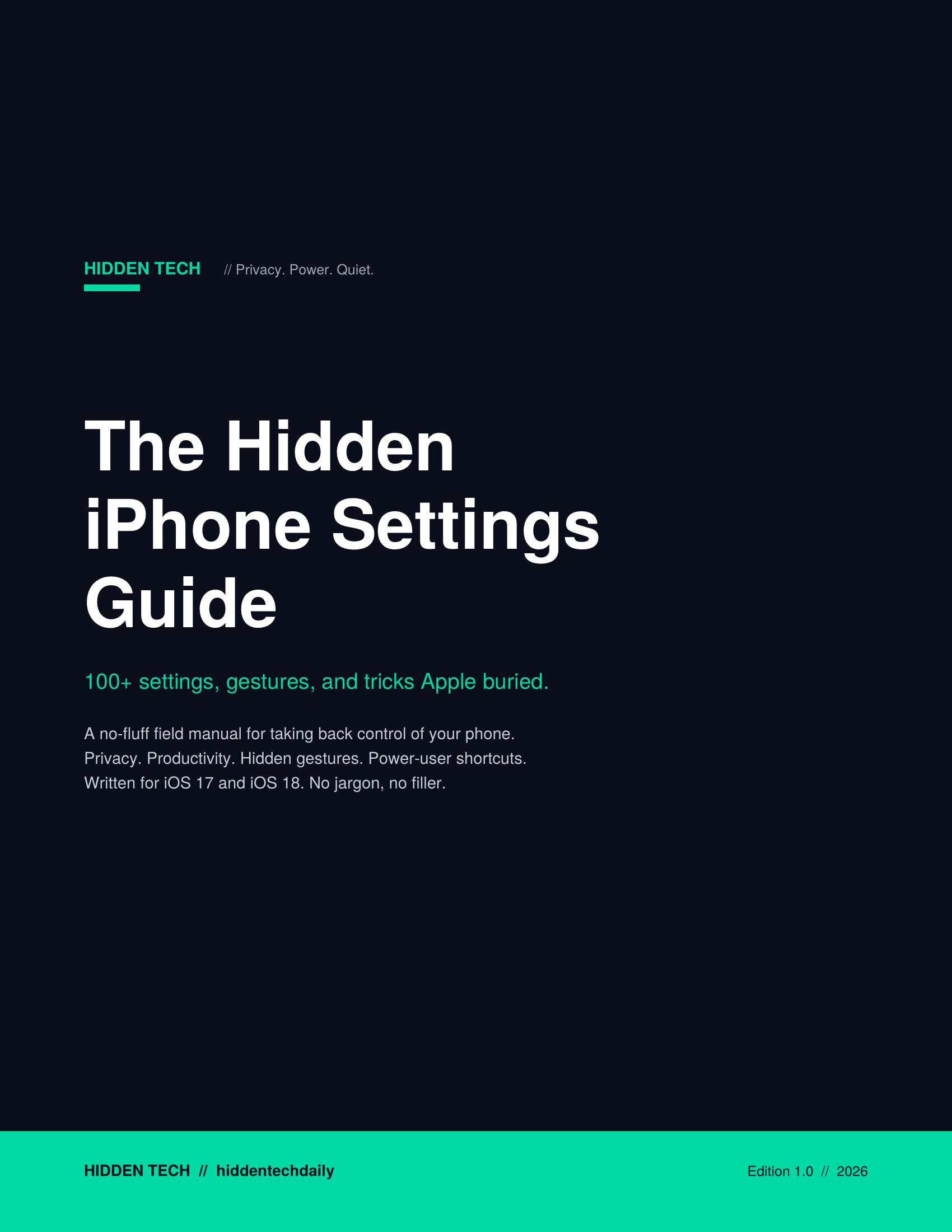 The Hidden iPhone Settings Guide